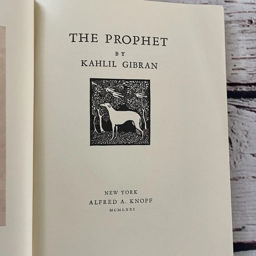 The Prophet‎ by Kahlil Gibran 1989 30th Printing Knoff Slip Case Borzoi Book HC